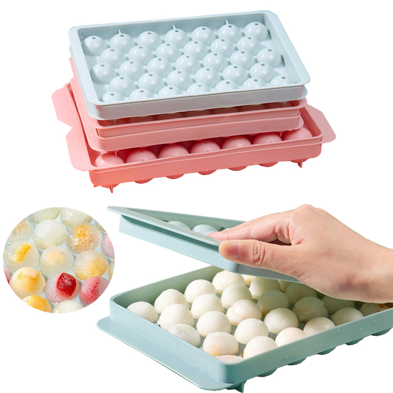 Kitchen Appliances Rack - Yuvarlak Buz Küpü Tepsi Yaratıcı Hokey