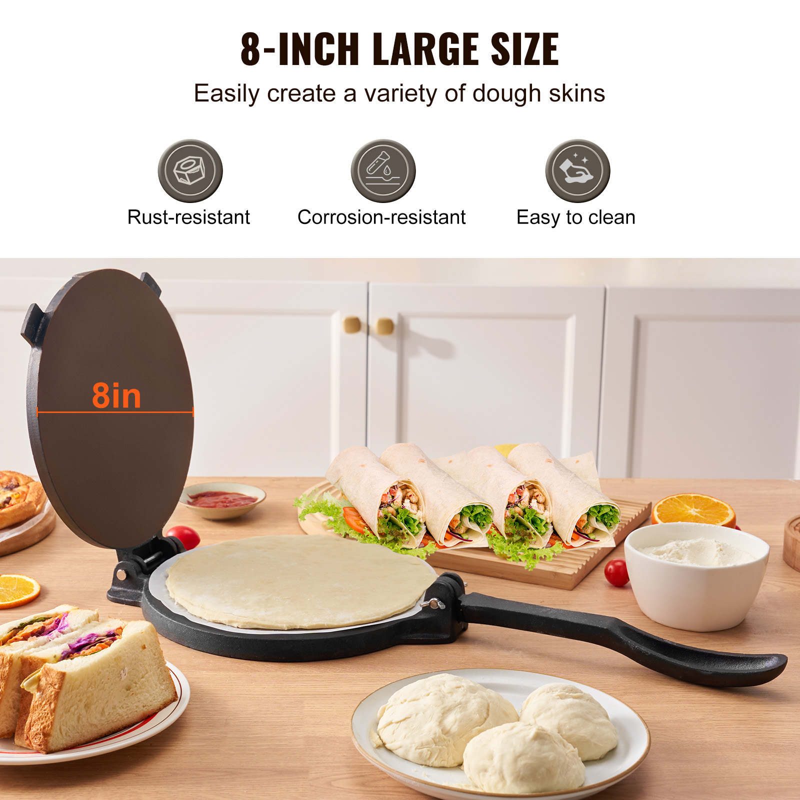 Ağır Dökme Demir Tortilla Pres - Tortilla Press Cast incelemesi ve fiyatı