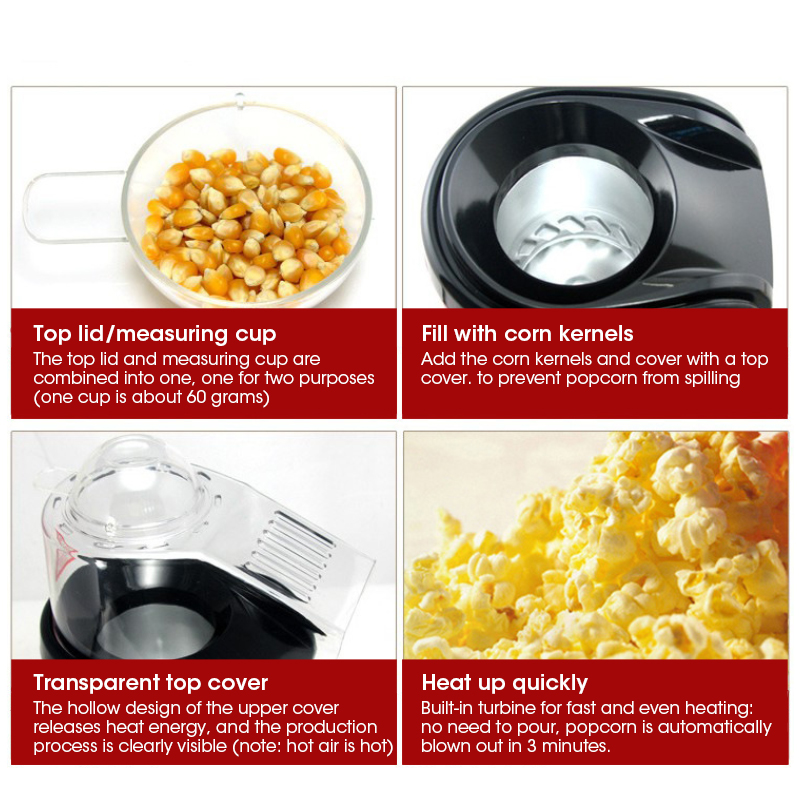 Mini Otomatik Sıcak Hava Patla - Air Popcorn Maker incelemesi ve fiyatı